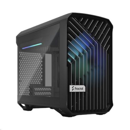 Obrázek FRACTAL DESIGN skříň Torrent Nano RGB Black TG Light Tint, USB 3.1 Type- C, 2x USB 3.0, bez zdroje, mITX