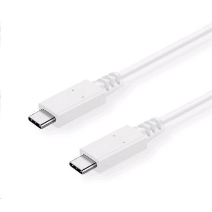 Obrázek C- TECH kabel USB 3.2, Type- C (CM/ CM), PD 100 W, 20Gbps, 1m, bílý