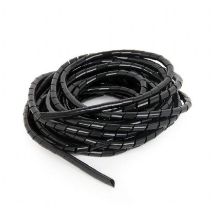 Obrázek C- Tech CABLEXPERT stahovací spirála na kabely, 12mm, 10 m, černá