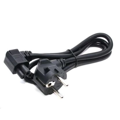 Obrázek C- TECH kabel síťový VDE 220/ 230V napájecí notebook 3 pin Schuko, lomený, 1, 8m