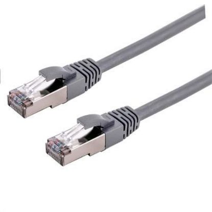 Obrázek C- TECH kabel patchcord Cat6a, S/ FTP, šedý, 2m