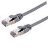 Obrázek C- TECH kabel patchcord Cat6a, S/ FTP, šedý, 1m