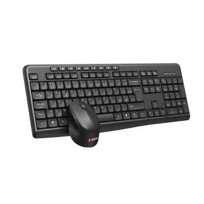 Obrázek C- TECH klávesnice s myší WLKMC- 04, Bezdrátový set 2.4GHz, CZ, Černá
