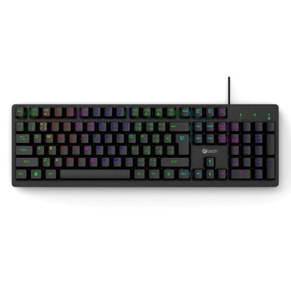 Obrázek C- TECH Klávesnice Riven, Drátová USB, černá