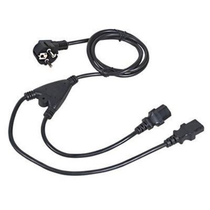 Obrázek C- TECH kabel síťový 220/ 230V napájecí, 1, 8m, rozdvojka Y, VDE
