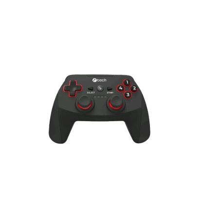 Obrázek C- TECH Gamepad Khort pro PC/ PS3/ Android, 2x analog, X- input, vibrační, bezdrátový, USB