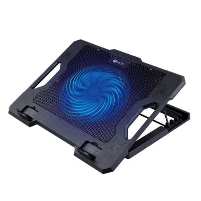 Obrázek C- TECH chladící podložka pod NTB CLP- S100, Až 17", 1x 140mm, 2x USB, modré podsvícení