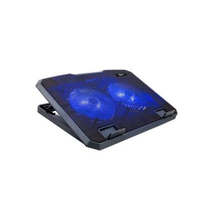 Obrázek C- TECH chladící podložka pod NTB CLP- 140, 15, 6", 2x 140mm, 2x USB, modré podsvícení