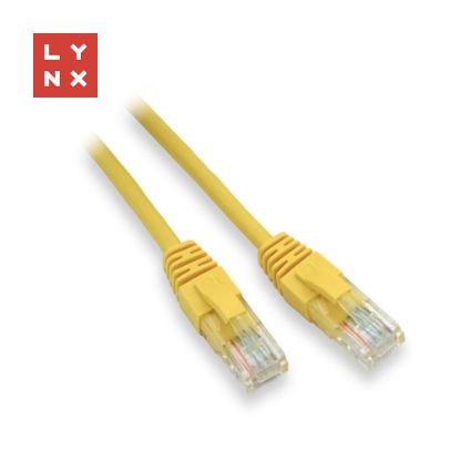 Obrázek LYNX UTP patch kabel Cat5e, PVC, CCA, 1m, žlutý (balení obsahuje 10ks)