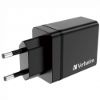 Obrázek VERBATIM Univerzální adaptér nabíječka CHR- 30EU2, 30 W, 1x USB- C, 3x USB černá
