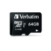 Obrázek VERBATIM MicroSDXC karta 64 GB Pro, U3 + adaptér