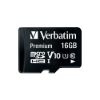 Obrázek VERBATIM MicroSDHC karta 16 GB Premium, U1 + SD adaptér