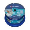 Obrázek VERBATIM CD- R(50- Pack)Spindle/ Inkjet Printable/ 52x/ 700MB / Non ID Branded