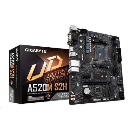 Obrázek GIGABYTE MB Sc AM4 A520M S2H, AMD A520, 2xDDR4, 1xHDMI, 1xDVI, 1xVGA, mATX