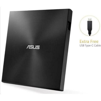 Obrázek ASUS DVD ZenDrive SDRW- 08U9M- U BLACK, External Slim DVD- RW, USB Type- C/ Type- A, M- DISC