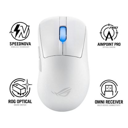 Obrázek ASUS myš ROG Keris II Ace, bezdrátová herní myš, bílá
