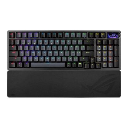 Obrázek ASUS klávesnice ROG Azoth 96 HE, Mechanická, Bezdrátová, BT, RF 2.4GHz, US, černá