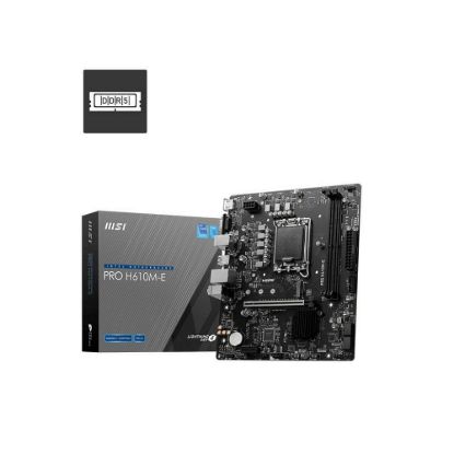 Obrázek MSI MB Sc LGA1700 PRO H610M- E, Intel H610, 2xDDR5, 1xHDMI, 1xVGA, mATX