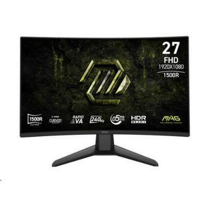 Obrázek MSI LCD MAG 274CF X24, 27", 1920 x 1080, Rapid VA, 0, 5 ms, VESA 100 x 100, Black