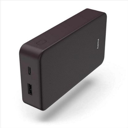 Obrázek Hama Colour 20, powerbanka 20000 mAh, 3 A, výstup: USB- C, USB- A, slivková ( povidlová )