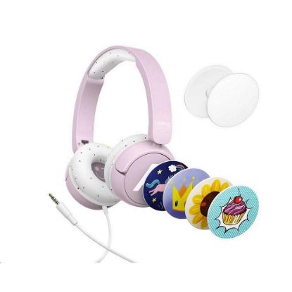 Obrázek LAMAX SoundKid1 - náhlavní sluchátka - růžová