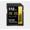 Obrázek Lexar SDXC Pro 1800x U3 UHS- II R280/ W210 (V60) 512 GB