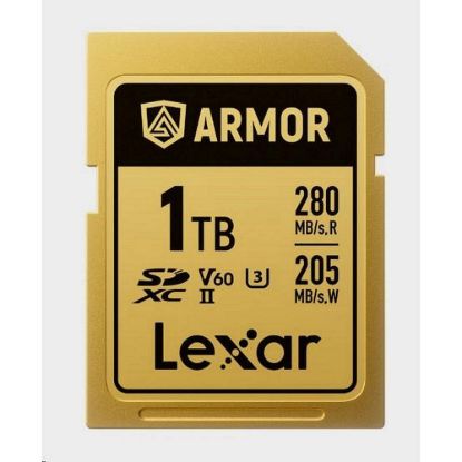 Obrázek Lexar SDXC ARMOR Gold UHS- II U3, Stainless Steel, IP68 R280/ W210 (V60) 1 TB