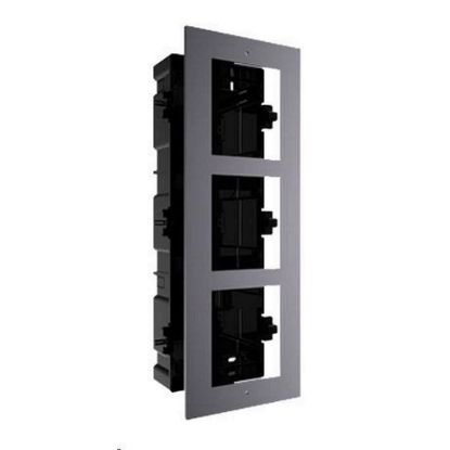 Obrázek HIKVISION DS- KD- ACF3, rámeček pro modulární interkom, pro 3 moduly, zápustná montáž