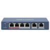 Obrázek HIKVISION DS- 3E0106HP- E switch 1x 100TX HI- PoE + 3x 100TX PoE; 2x 100TX uplink, 60 W, Super PoE