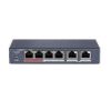 Obrázek HIKVISION DS- 3E0106P- E/ M, 4x 100TX PoE; 2x 100TX uplink, 35 W, Super PoE