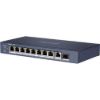 Obrázek HIKVISION DS- 3E0510HP- E, full Gb switch 8x PoE (2x HI- PoE), 1x uplink RJ- 45 + 1x uplink SFP, 110 W, dosah až 300m
