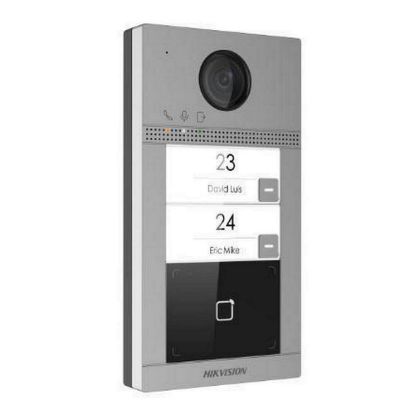 Obrázek HIKVISION DS- KV8213- WME1(B)/ Flush, IP dveřní interkom 2- tlač., čtečka karet, 2MPx kamera, WiFi, zápustný