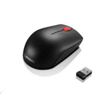 Obrázek LENOVO myš bezdrátová Essential Compact Wireless Mouse - 1000 DP I, Optical, USB, 3 tlačítka, černá
