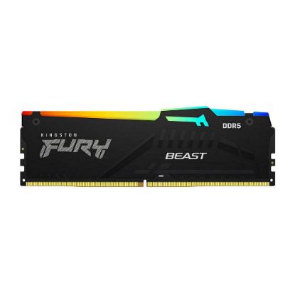 Obrázek KINGSTON DIMM DDR5 32 GB 6400MT/ s CL32 Non- ECC FURY Beast RGB EXPO, Černá
