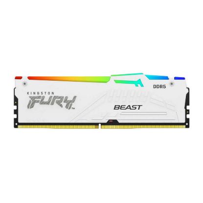 Obrázek KINGSTON DIMM DDR5 16 GB 6400MT/ s CL32 Non- ECC FURY Beast RGB EXPO, Bílá