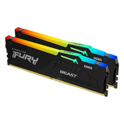 Obrázek KINGSTON DIMM DDR5 64 GB (Kit of 2) 5600MT/ s CL40 FURY Beast RGB