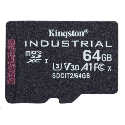 Obrázek Kingston MicroSDXC karta 64 GB microSDXC Industrial C10 A1 pSLC Card Single Pack