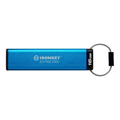 Obrázek Kingston Flash Disk IronKey 16 GB USB- C IronKey Keypad 200C, FIPS 140- 3 Lvl 3 (Pending) AES- 256