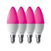 Obrázek TP- Link Tapo L430C(4- pack) chytrá WiFi stmívatelná LED žárovka (barevná, 2500K- 6500K, 470lm, 2, 4GHz, E14)