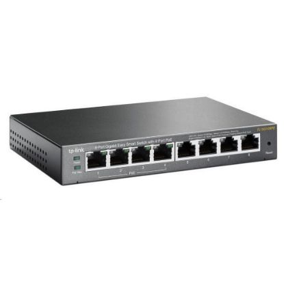 Obrázek TP- Link Easy Smart switch TL- SG108PE (8xGbE, 4xPoE+, 64 W, fanless)
