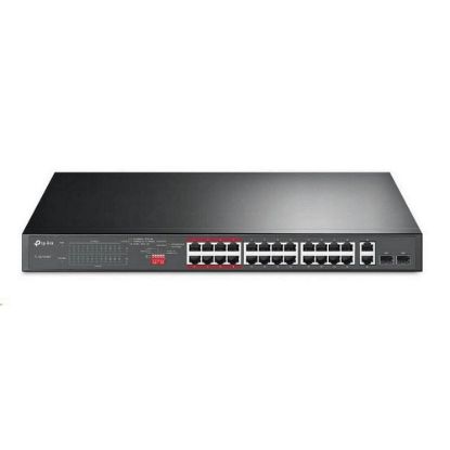 Obrázek TP- Link CCTV switch TL- SL1226P (24 x 100Mb/ s, 2xGbE/ 2xSFP combo, 24xPoE+, 250 W)