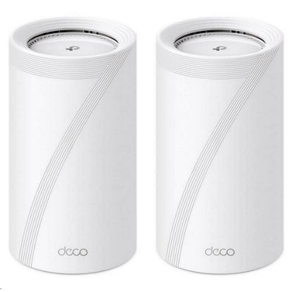 Obrázek TP- Link Deco BE85(2- pack) WiFi7 Mesh(BE22000, 2, 4GHz/ 5GHz/ 6GHz, 1 x 10GbELAN/ WAN, 1xSFP+/ 10GbELANcombo, 2 x…