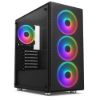 Obrázek 1stCOOL skříň RAINBOW 4, Mid Tower, AU, USB 3.0, 4x 120mm RGB Fan, černá