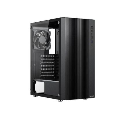 Obrázek 1stCOOL skříň GAMER 4, Mid tower, AU, USB 3.0, USB- C, 2 x 120mm, průhledná bočnice, bez zdroje, černá