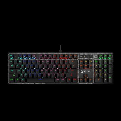 Obrázek A4tech Bloody Klávesnice B750N, herní klávesnice, mechanická, drátová, Green Switch, CZ/ SK, Černá