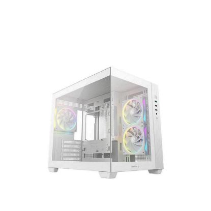 Obrázek DEEPCOOL Case CG330 3F, mATX, Průhledná bočnice, 3 x 120mm ARGB Fan, bílá