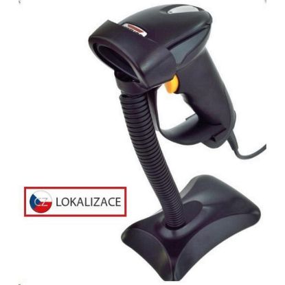 Obrázek Virtuos CCD čtečka HT- 310A s dlouhým dosahem, USB (klávesnice/ RS232), stojánek , černá