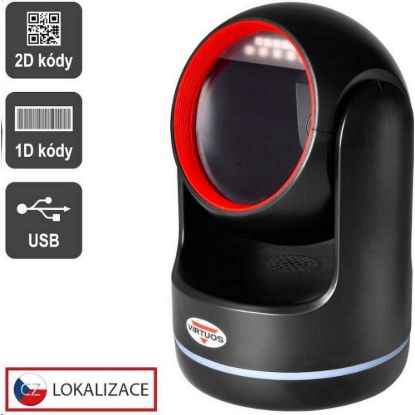Obrázek Virtuos CCD 2D čtečka Virtuos HT- 861A, stacionární, USB, černá
