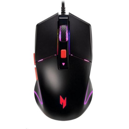 Obrázek ACER drátová myš Nitro Gaming Mouse 100 (NMW100), 7200dpi, 6 tlačítek, 125 Hz, 60 IPS, RGB, USB- A, Černá