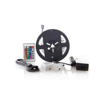 Obrázek Solight LED světelný pás, RGB, 3m, sada s 12V adaptérem a dálk. ovladačem, 7, 2 W/ m, IP20